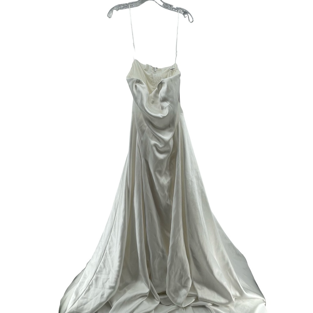 Reformation Dress Elena Satin 10 Ivory NWT